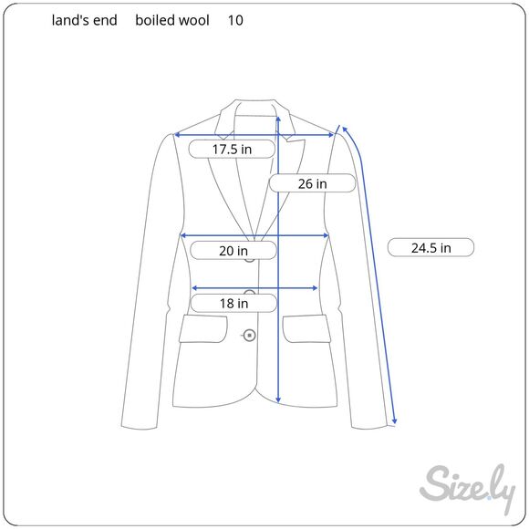 Lands’ End Boiled Wool Jacket Women Size 10 Soft Coral Peach Button Front Blazer - Picture 13 of 16